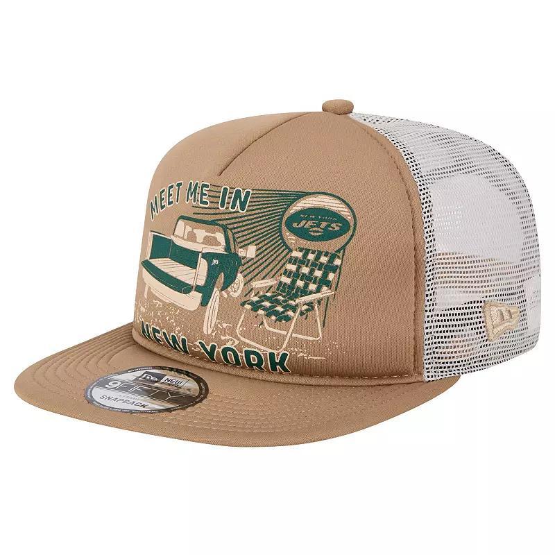 Mens New Era Tan New York Jets Meet Me 9FIFTY Snapback Hat Product Image