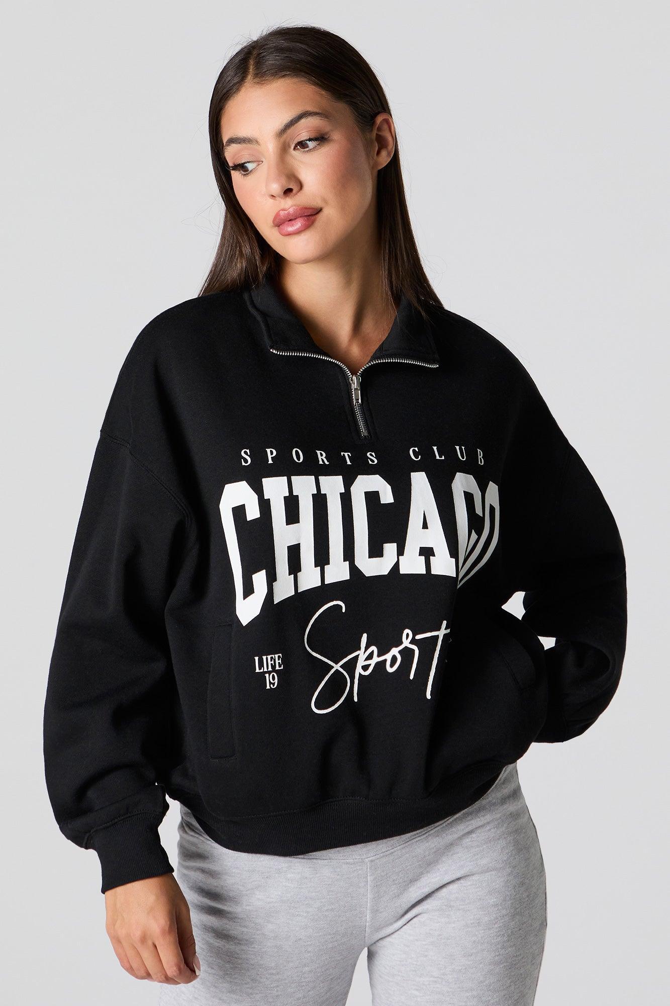 City Graphic Quarter Zip Sweatshirt Female product image