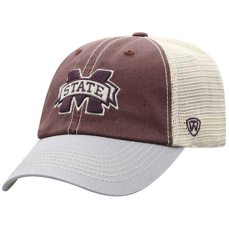 Mens Top of the World Maroon Mississippi State Bulldogs Offroad Trucker Snapback Hat Product Image