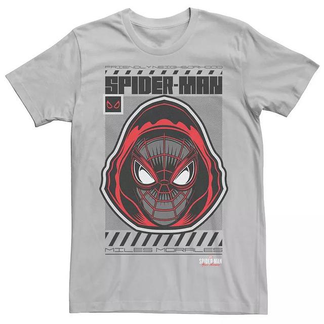 Mens Marvel Spider-Man Miles Morales Mask Tech Poster Tee Product Image