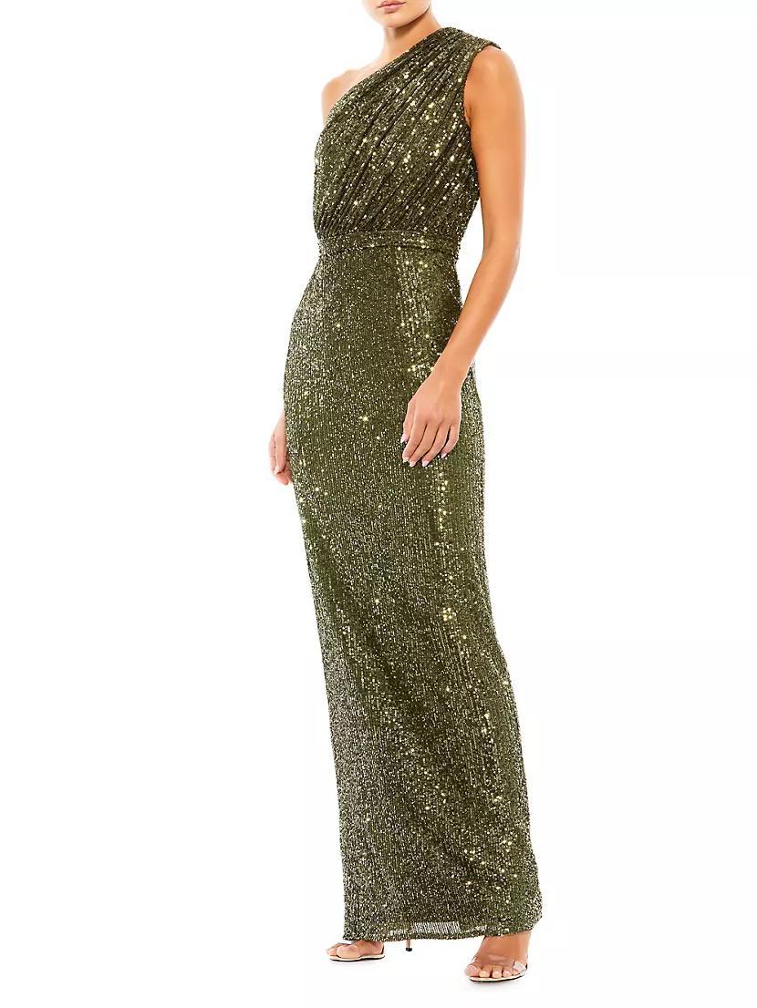 Metallic One-Shoulder Gown Product Image