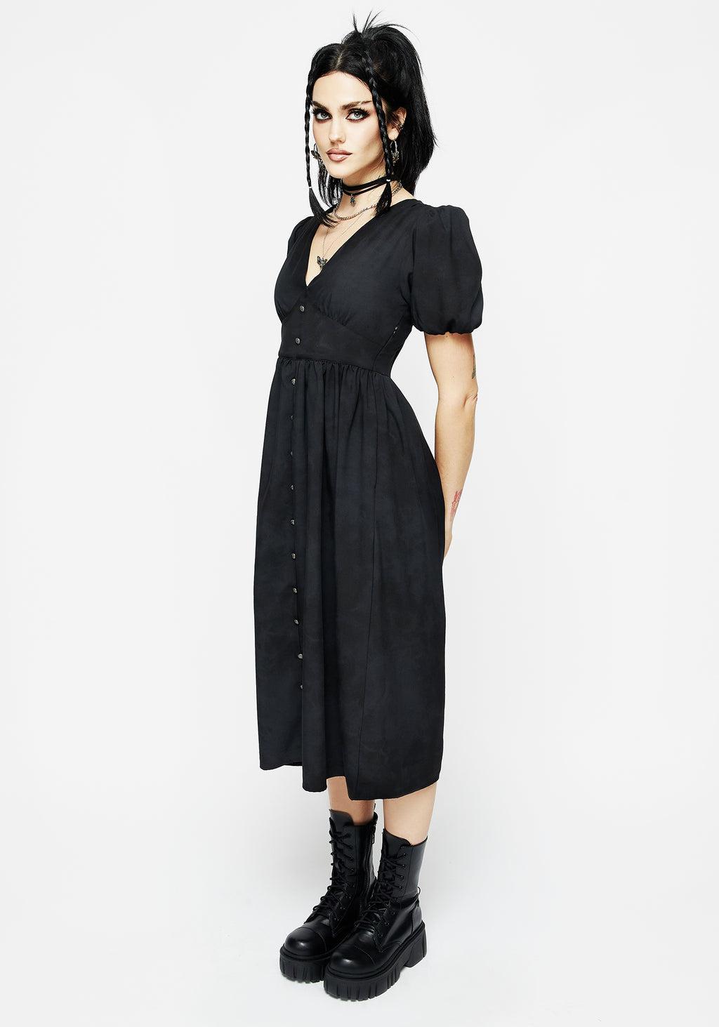 Gladys Button Front Midi Dress Product Image