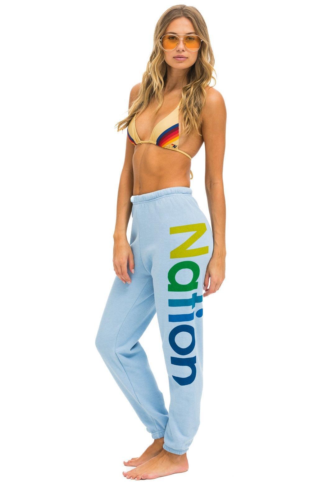 AVIATOR NATION 2 SWEATPANTS - ICE Female Product Image