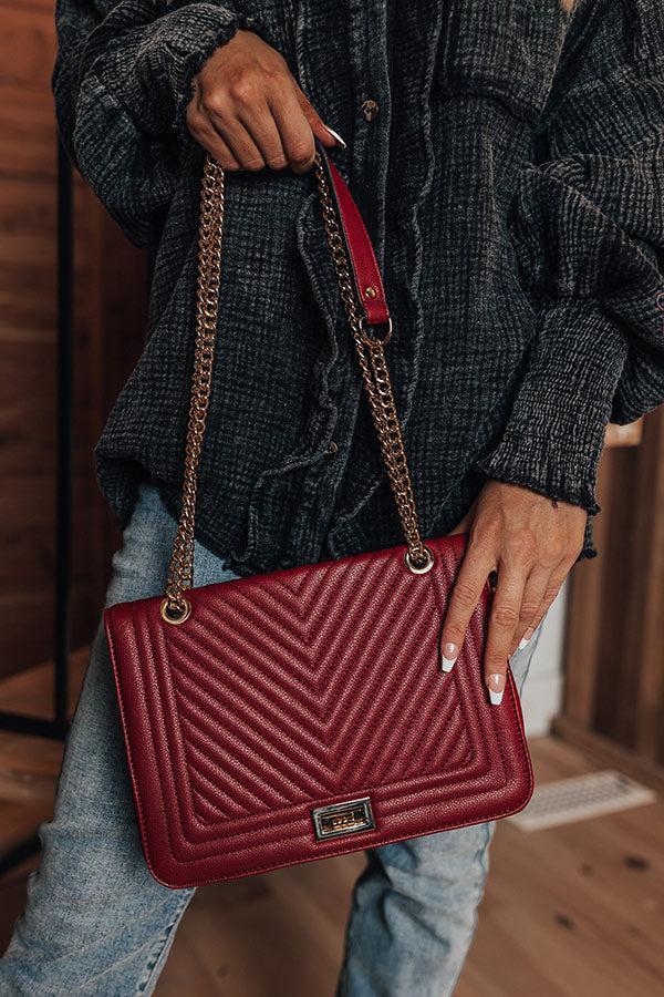 Moves To Make Faux Leather Crossbody In Wine Product Image