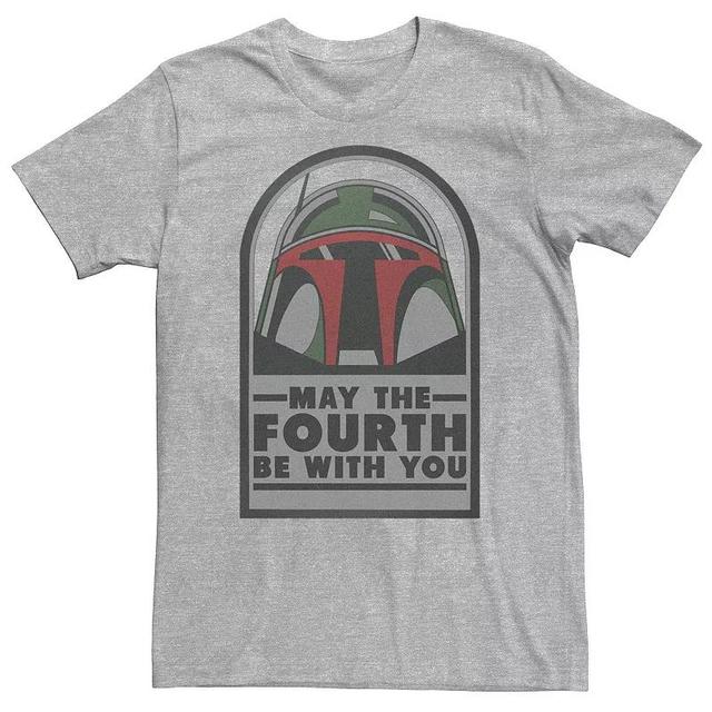 Big & Tall May the Fourth Be With You Boba Fett Tee, Mens Athletic Grey Product Image