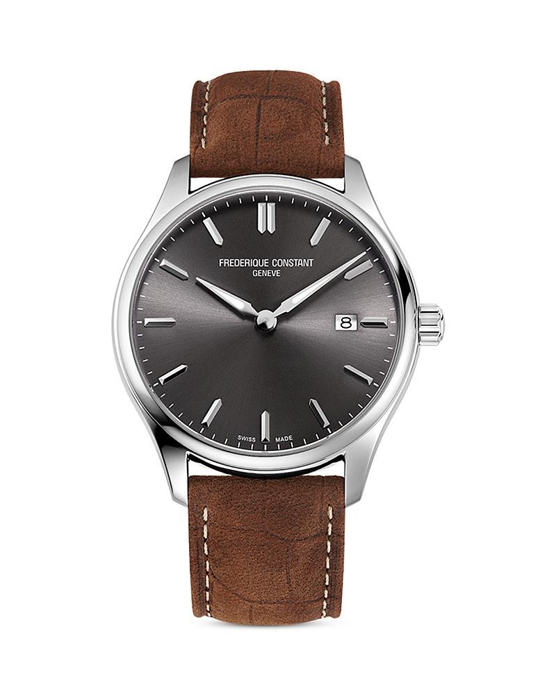 Frederique Constant Mens Swiss Classics Brown Leather Strap Watch 40mm - Brown Product Image