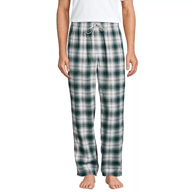 Big & Tall Lands End Flannel Pajama Pants, Mens, Size: Medium Tall, Blue Product Image