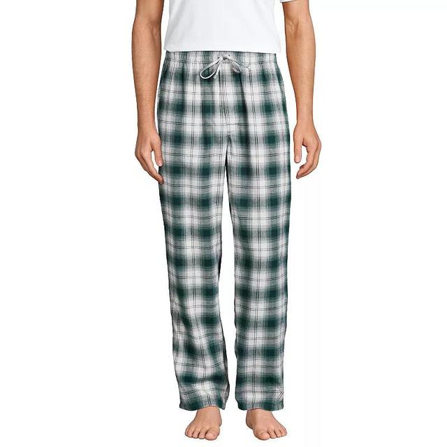 Mens Lands End Flannel Pajama Sleep Pants Red Blue Plaid Product Image