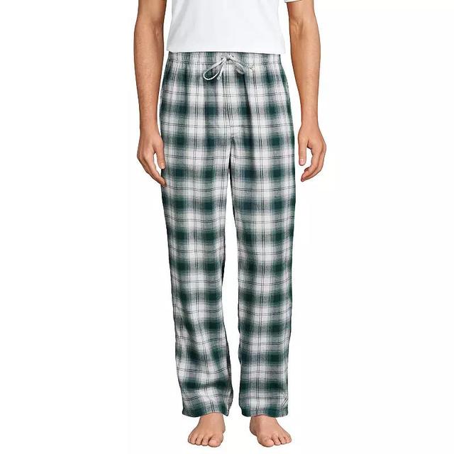 Mens Lands End Flannel Pajama Sleep Pants Brt Blue Product Image