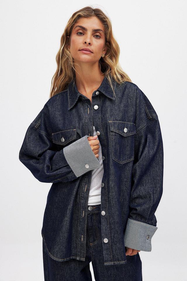 Oversized Denim Shirt Product Image