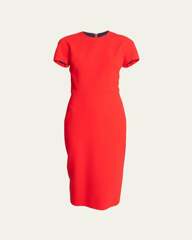 Victoria Beckham Crepe Sheath Dress Product Image