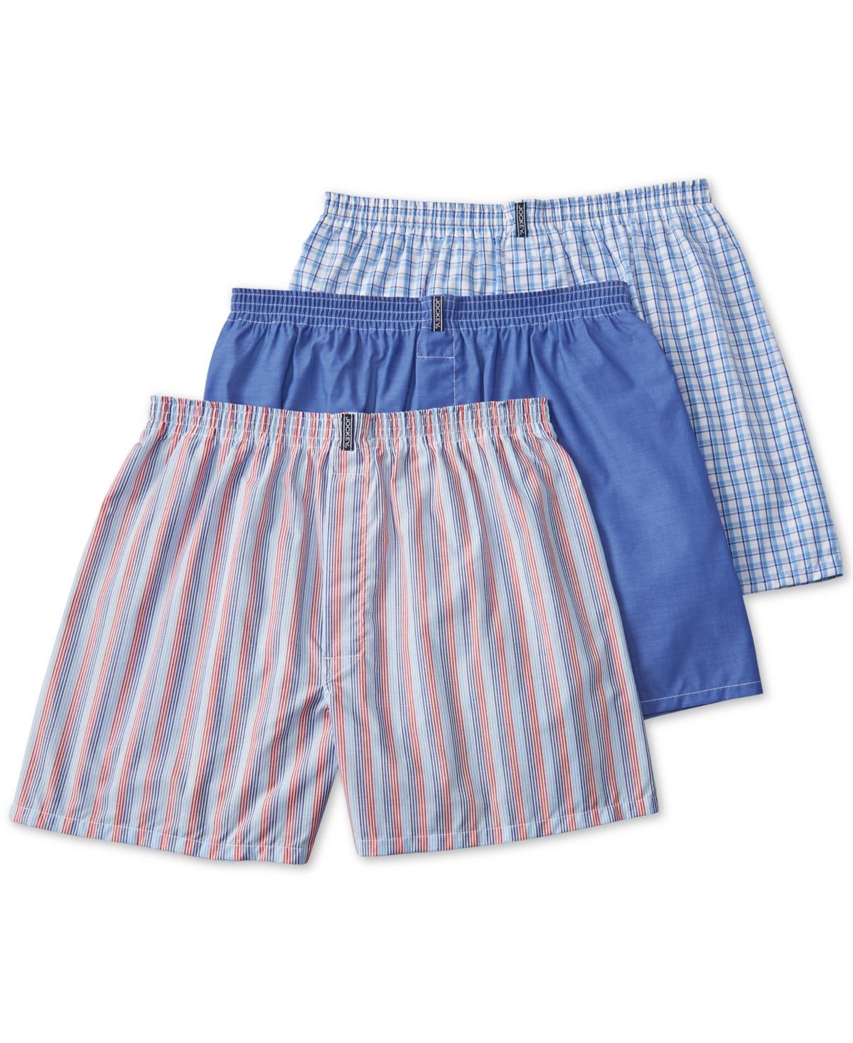 Mens Jockey 3-pack Classic Full-Cut Woven Boxers Product Image