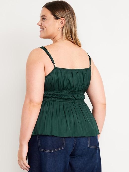 Waist-Defined Satin Top Product Image