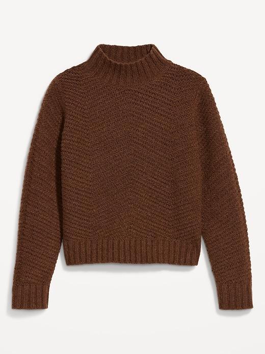 Mock-Neck Crop Sweater Product Image