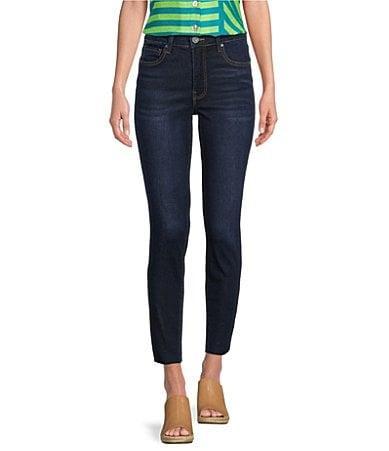 KUT from the Kloth Fab Ab Fit Technique High Rise Raw Hem Ankle Connie Skinny Jeans Product Image