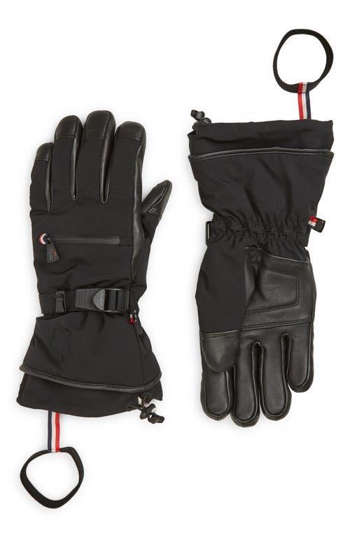 Moncler Grenoble Leather Trim Ski Gloves Product Image