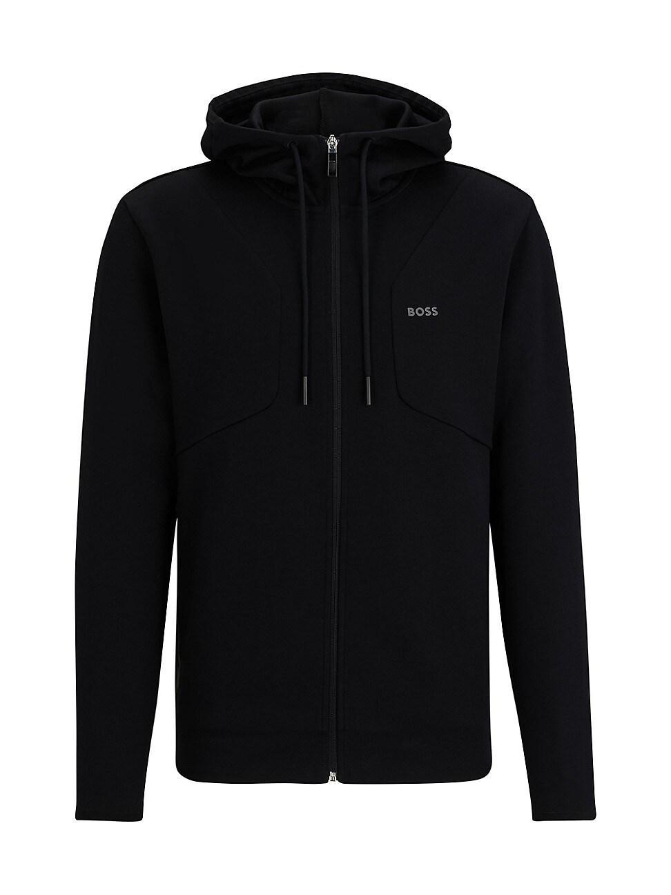 Mens Cotton-Blend Zip-Up Hoodie with Hd Logo Print Product Image