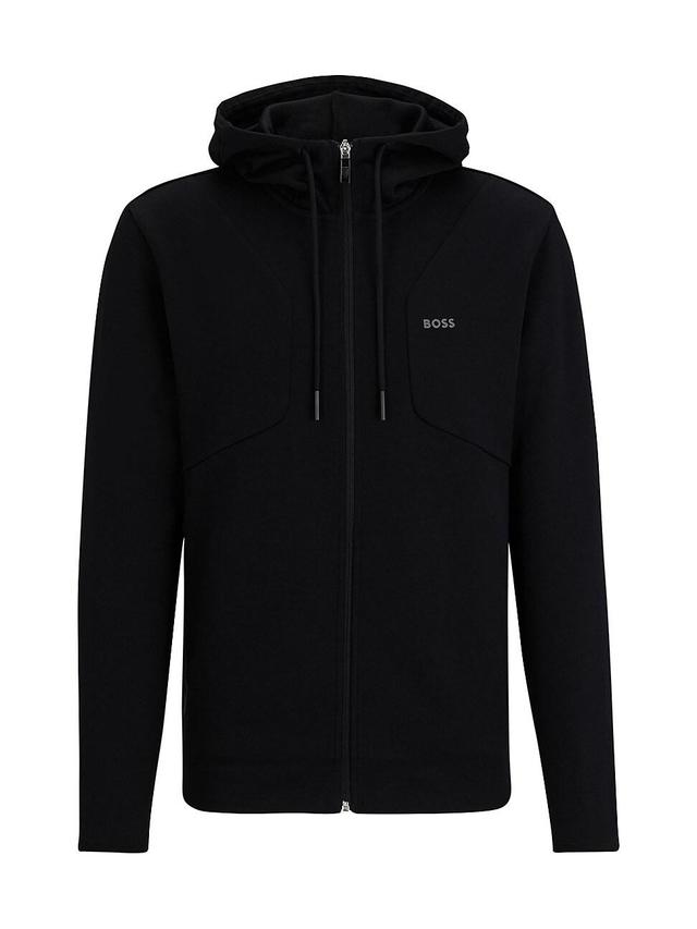 Mens Cotton-Blend Zip-Up Hoodie with HD Logo Print Product Image