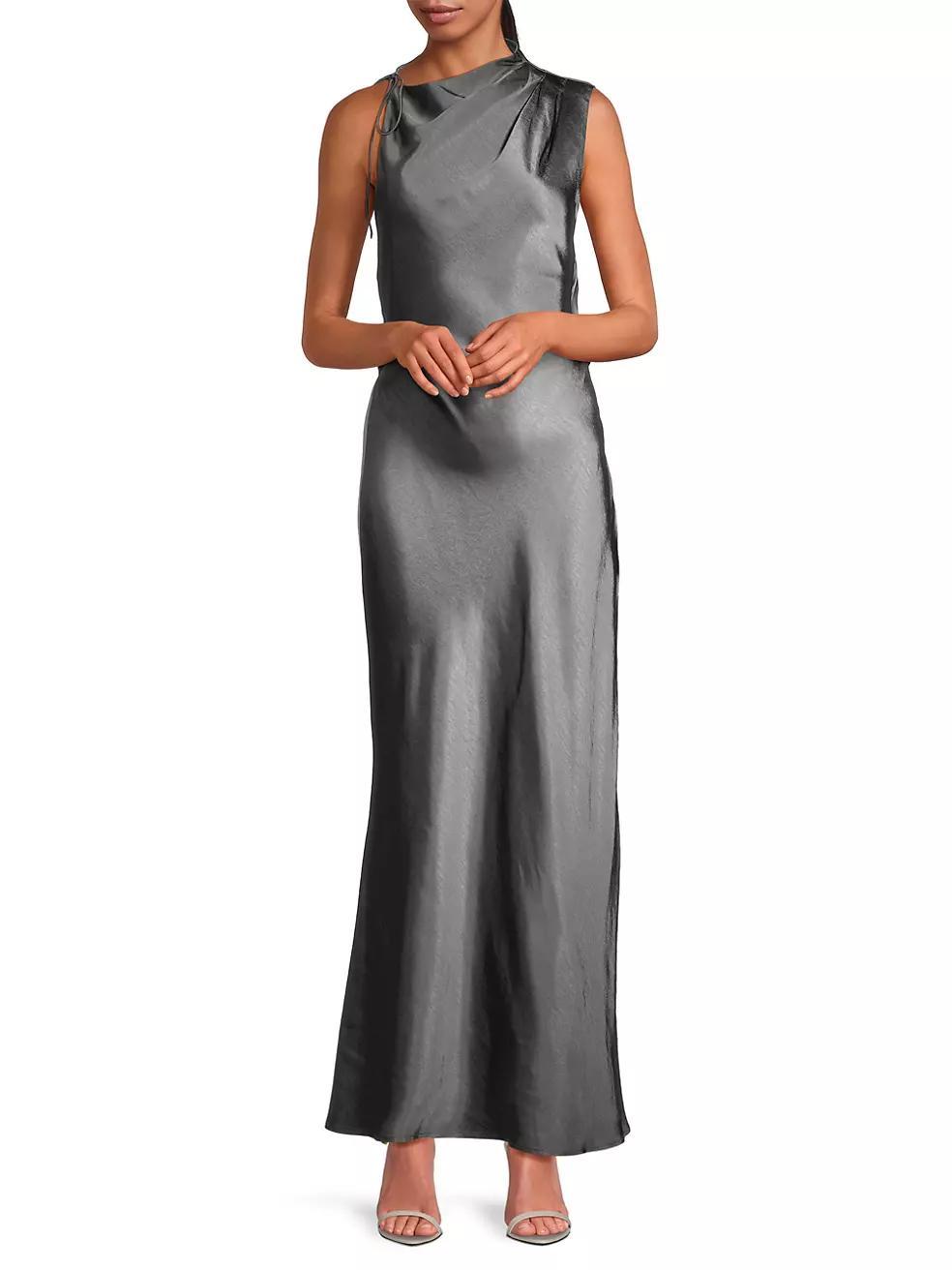 Santana Metallic Asymmetric Gown Product Image