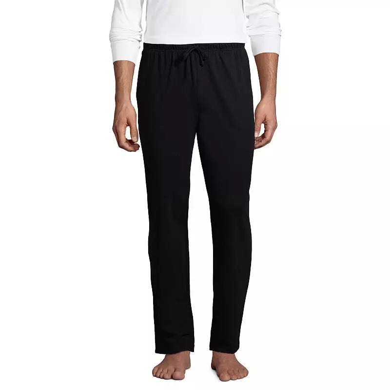 Big & Tall Lands End Knit Jersey Sleep Pants, Mens Dark Blue Product Image