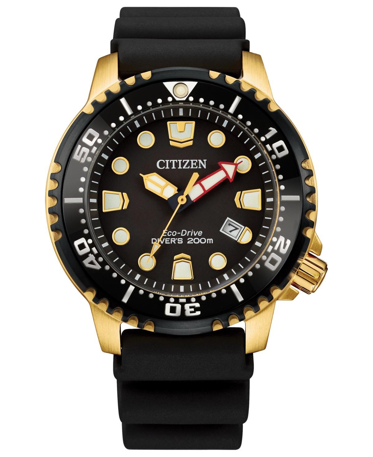 Men's Citizen Eco-DriveÂ® Promaster Diver Strap Watch with Black Dial (Model: Bn0155-08E) Product Image