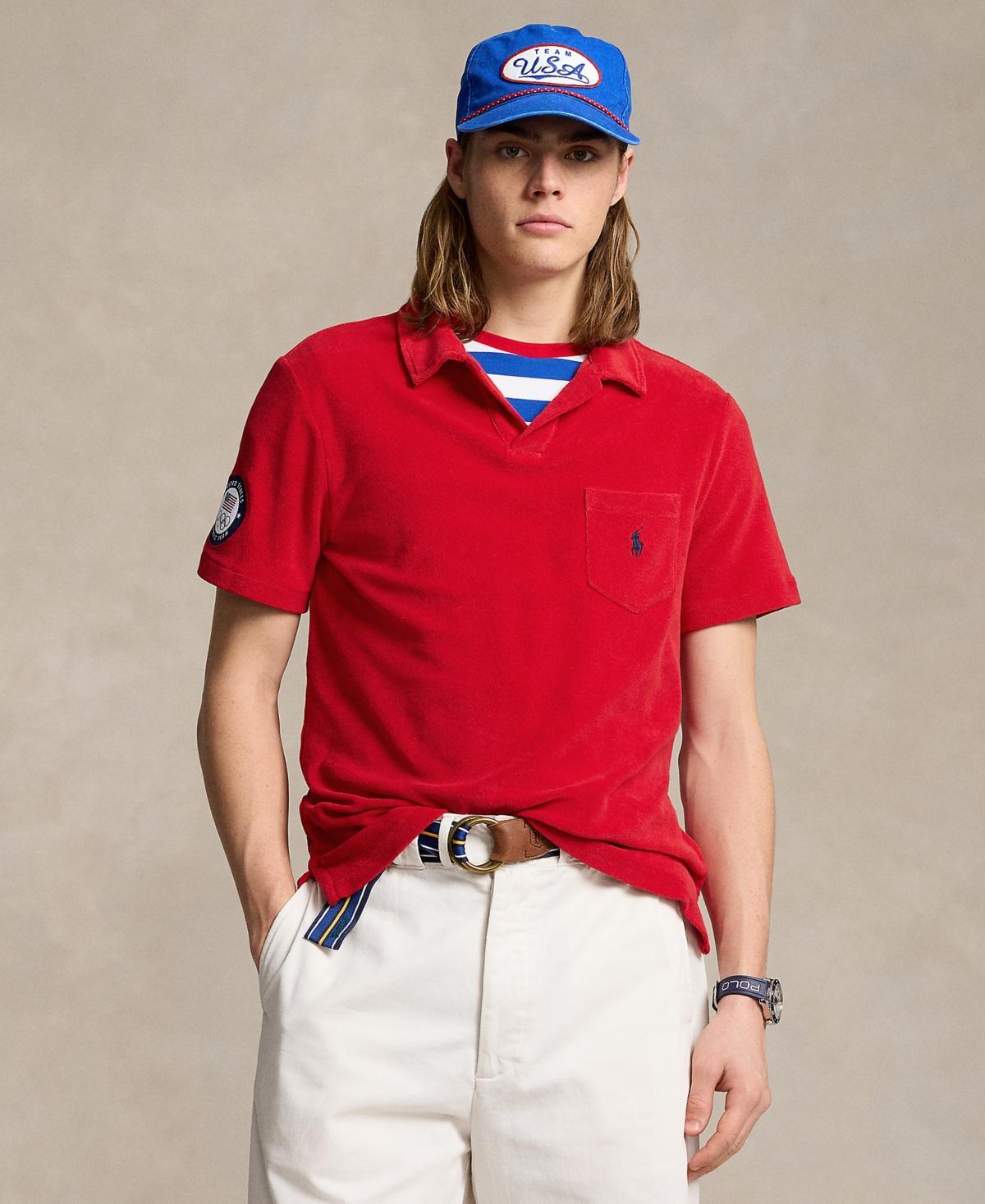 Polo Ralph Lauren Mens Team Usa Classic-Fit Terry Polo Shirt Product Image