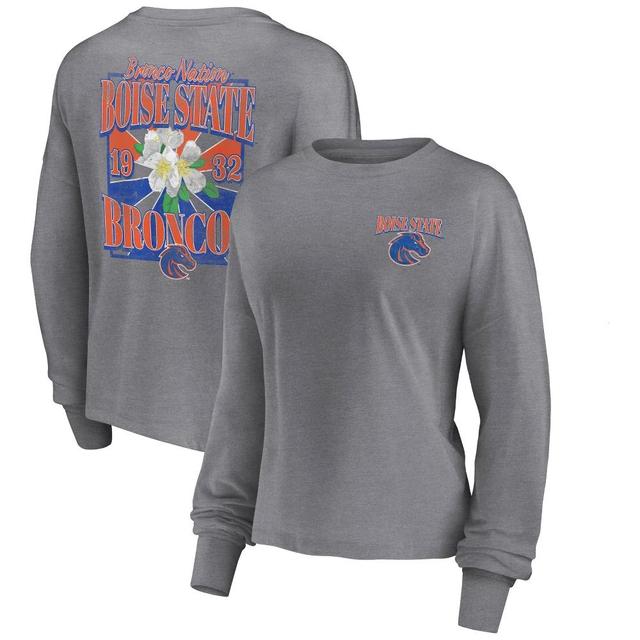 NCAA Boise State Broncos Womens Gray Long Sleeve T-Shirt Product Image