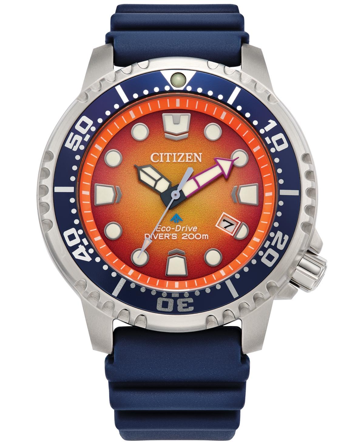 Citizen Mens Promaster Dive Three Hand Blue Strap Watch Product Image