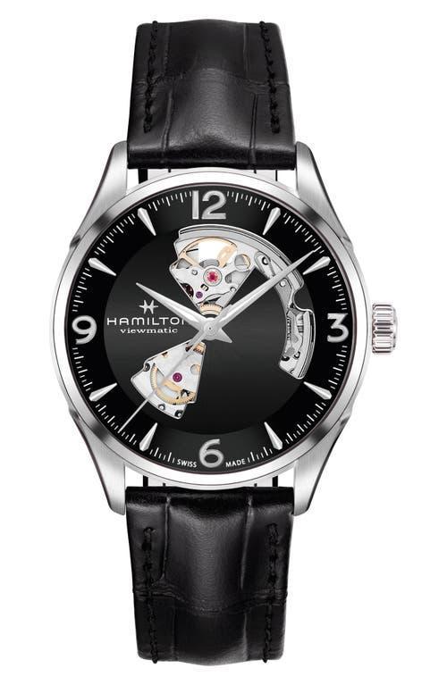 Hamilton Jazzmaster Skeleton Leather Strap Watch, 42mm Product Image