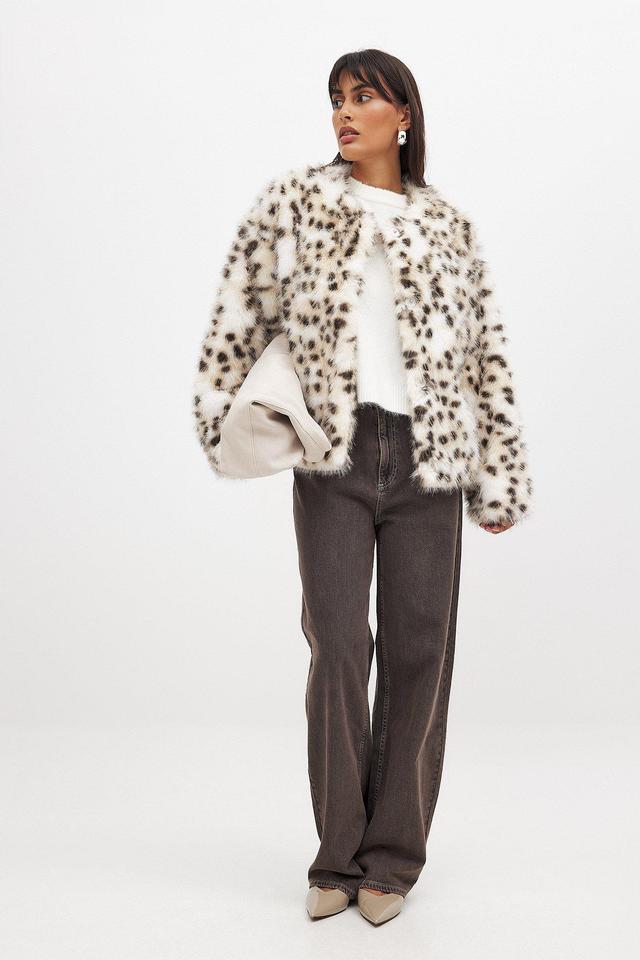 Faux Fur Printed Jacket Product Image