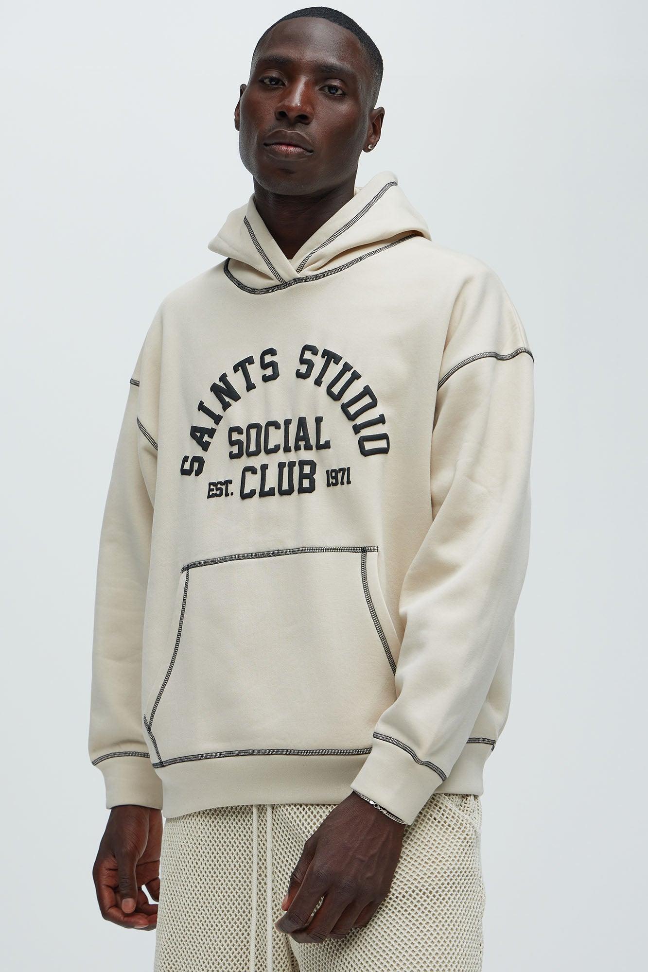 Saints Studio Social Club Hoodie - Tan Product Image