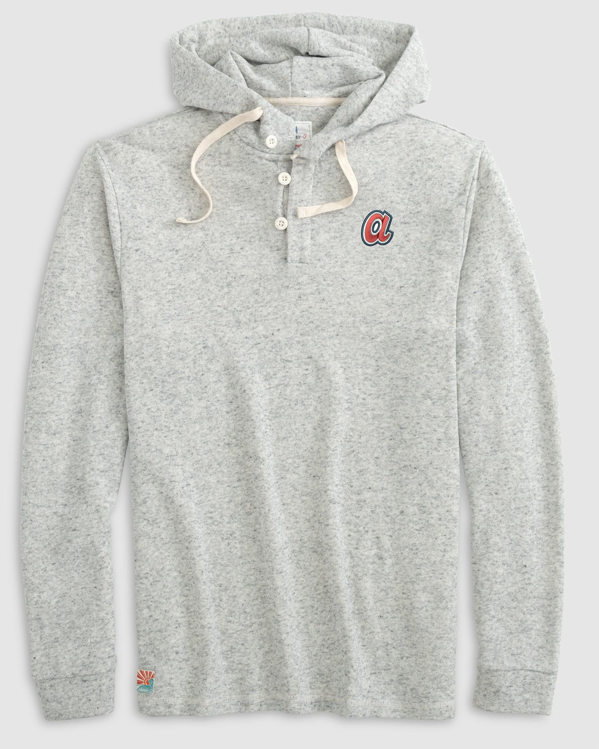 Atlanta Braves Kampton Henley Hoodie Pullover - Cooperstown Logo Product Image