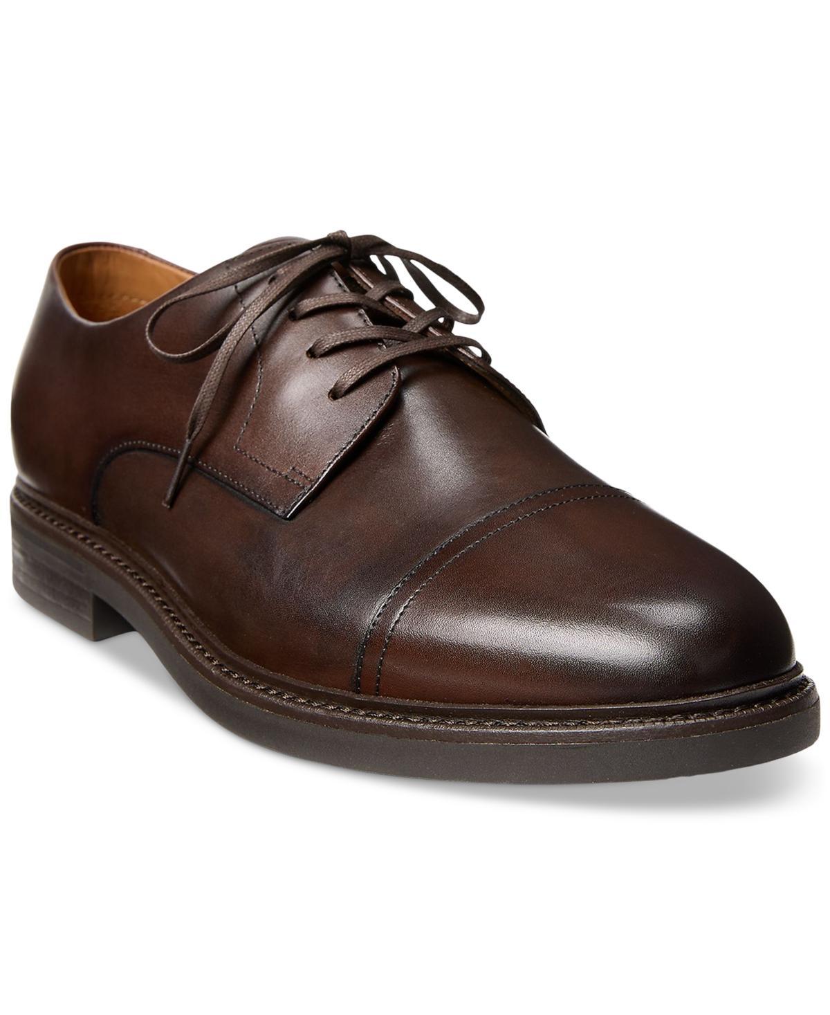 Polo Ralph Lauren Mens Asher Leather Cap-Toe Dress Shoe Product Image