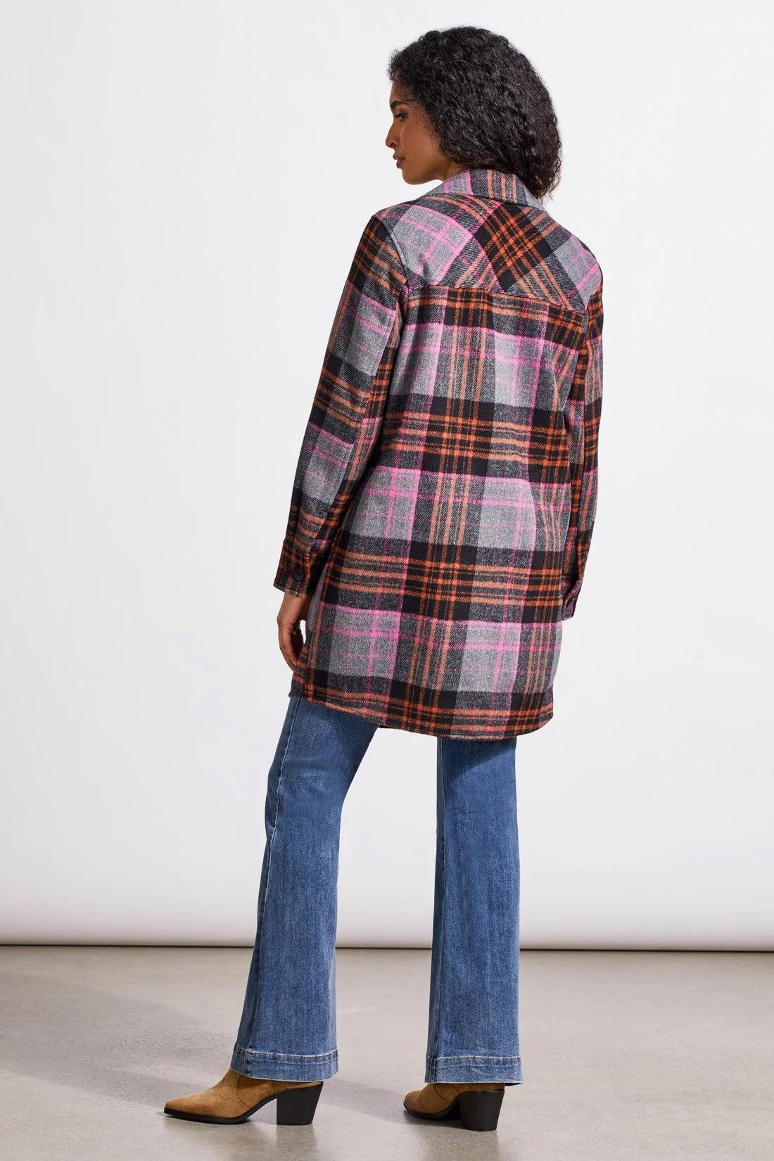 Long Plaid Shacket Product Image