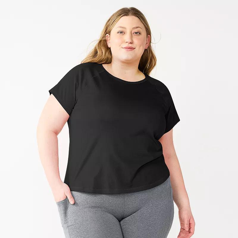 Plus Size Tek Gear Core Raglan Tee, Womens Product Image