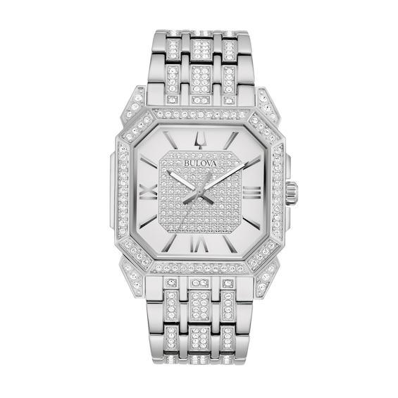 Bulova Mens Two-Tone Stainless Steel & Crystal-Accent Bracelet Watch 40mm Product Image