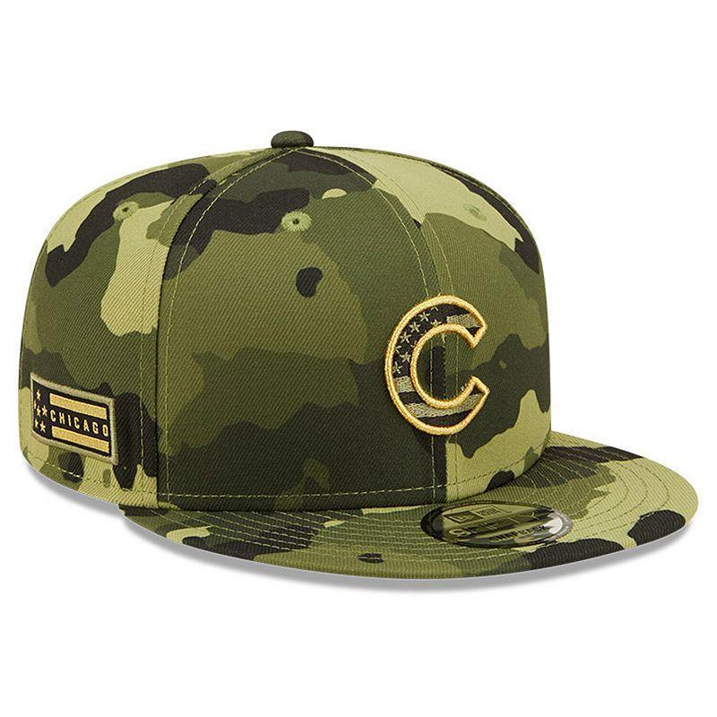 Mens New Era Camo Chicago Cubs 2022 Armed Forces Day 9FIFTY Snapback Adjustable Hat Product Image