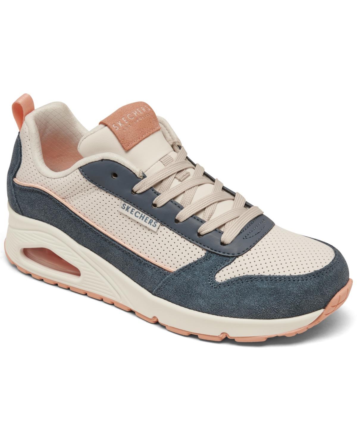 Skechers Womens Street Uno 2 Much Fun Casual Sneakers from Finish Line - WHITE/BLUE Product Image