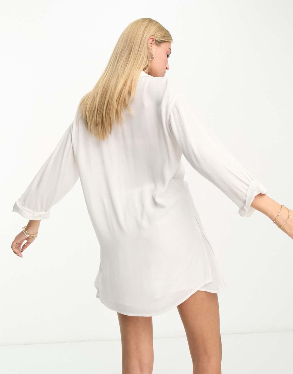 New Look beach shirt in white - part of a set Product Image