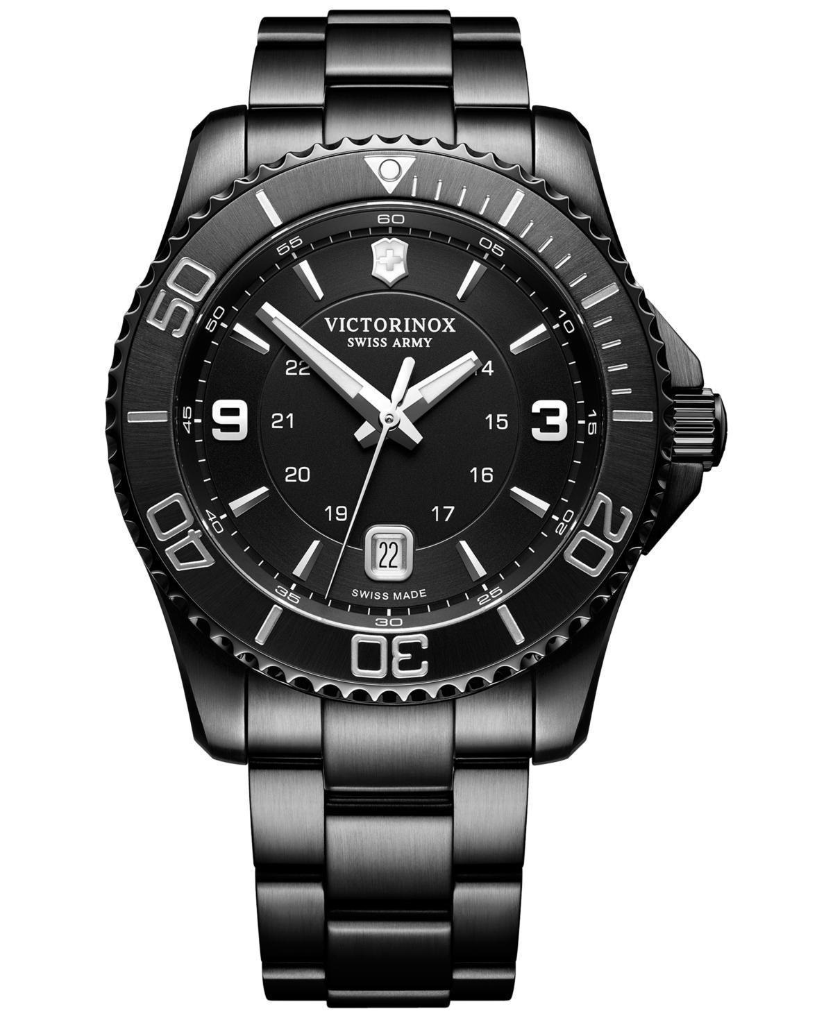 Victorinox Mens Swiss Maverick Black Edition Black Pvd Stainless Steel Bracelet Watch 43mm Product Image