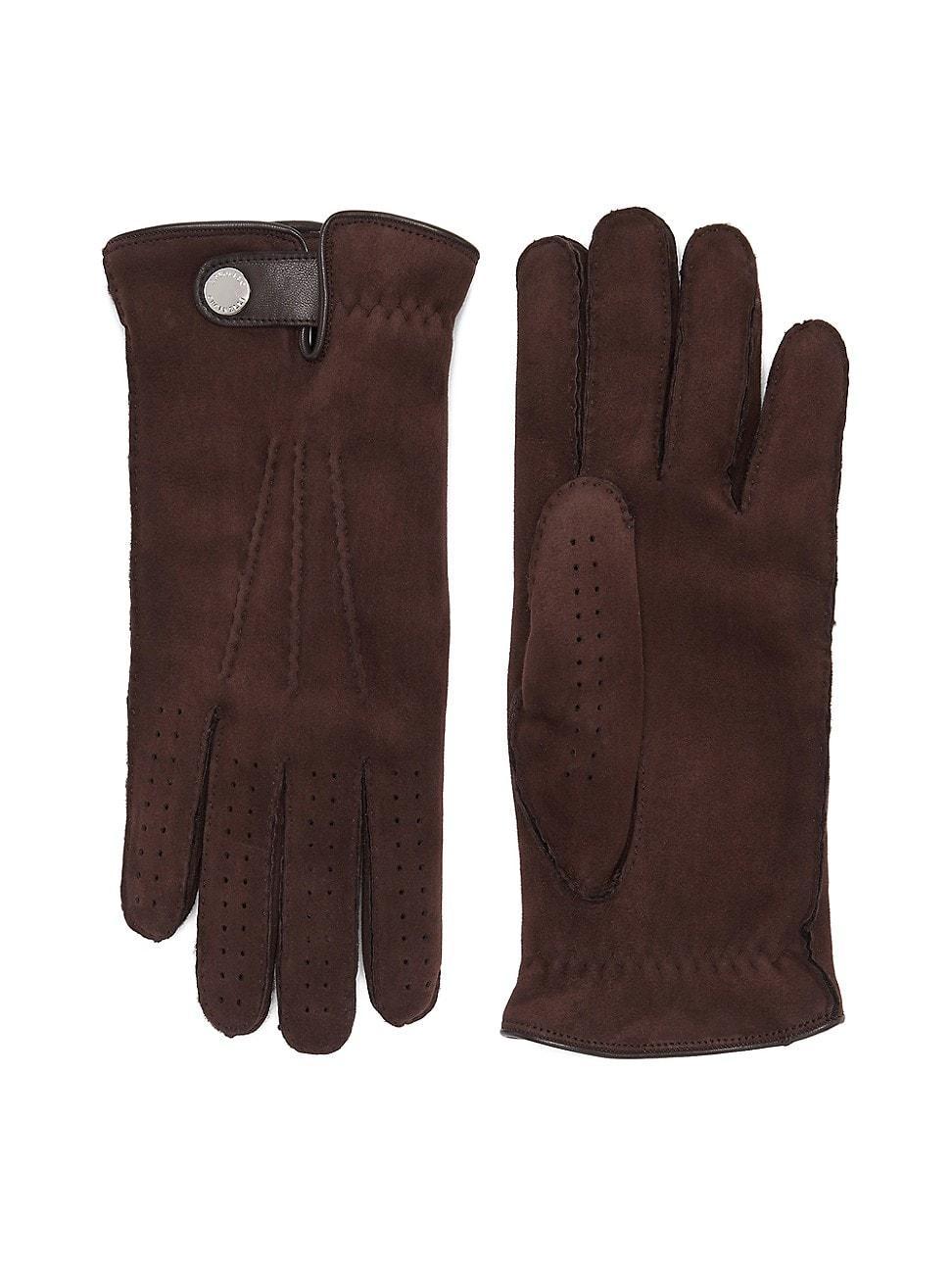 Mens Suede Shearling Gloves Product Image