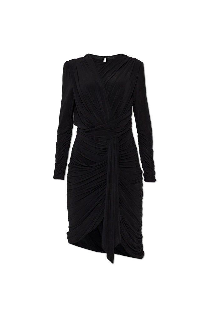 ISABEL MARANT Zorah Asymmetric Midi Dress In Black Product Image