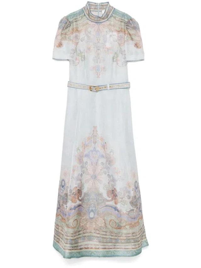 ZIMMERMANN Eden Midi Dress In Blue Product Image