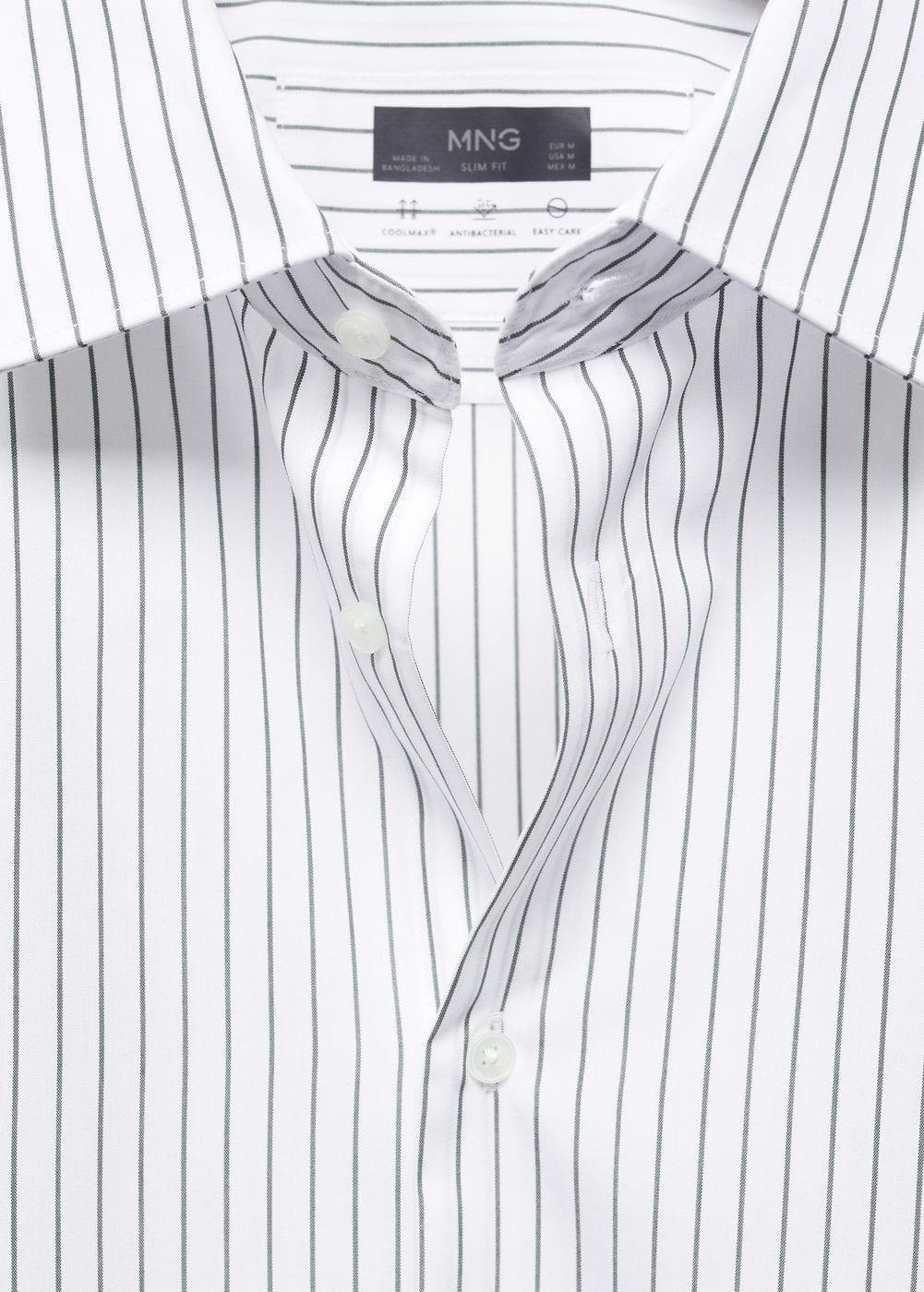 MANGO MAN - Coolmax striped shirt greenMen Product Image