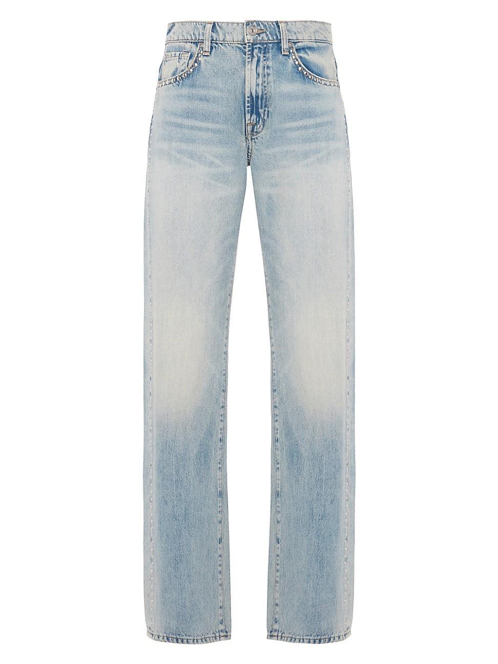 Womens Tess Mid-Rise Wide-Leg Jeans Product Image