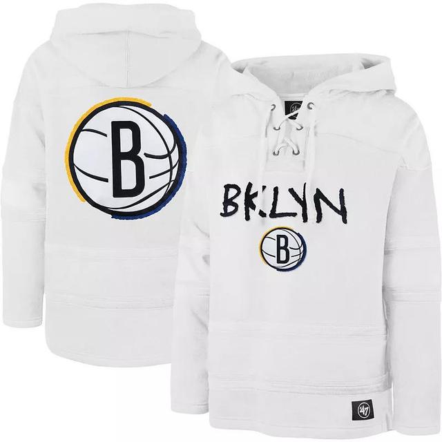 Mens 47 Brooklyn Nets 2022/23 Pregame MVP Lacer Pullover Hoodie - City Edition Product Image