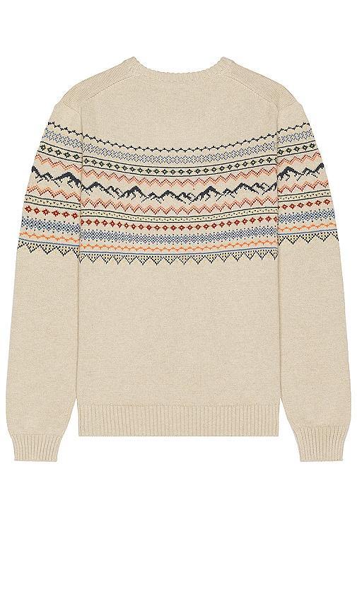 Marine Layer Fair Isle Sweater in Cream. Size L. Product Image