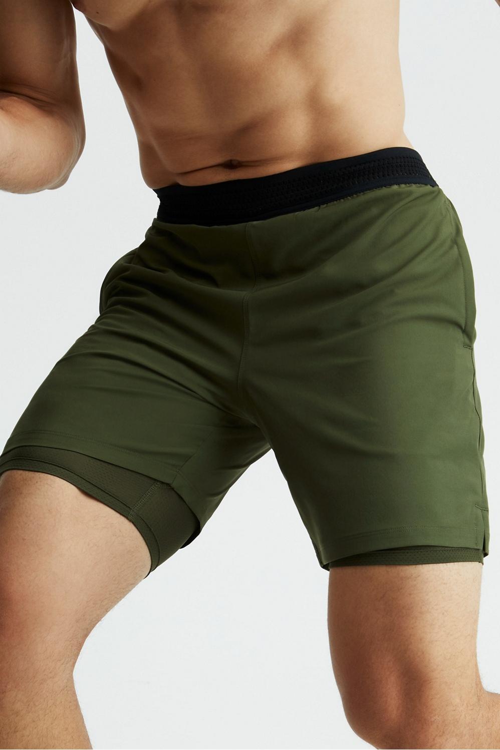 Fabletics Men The Fundamental Short (Lined) male Olive Green Size XS Product Image