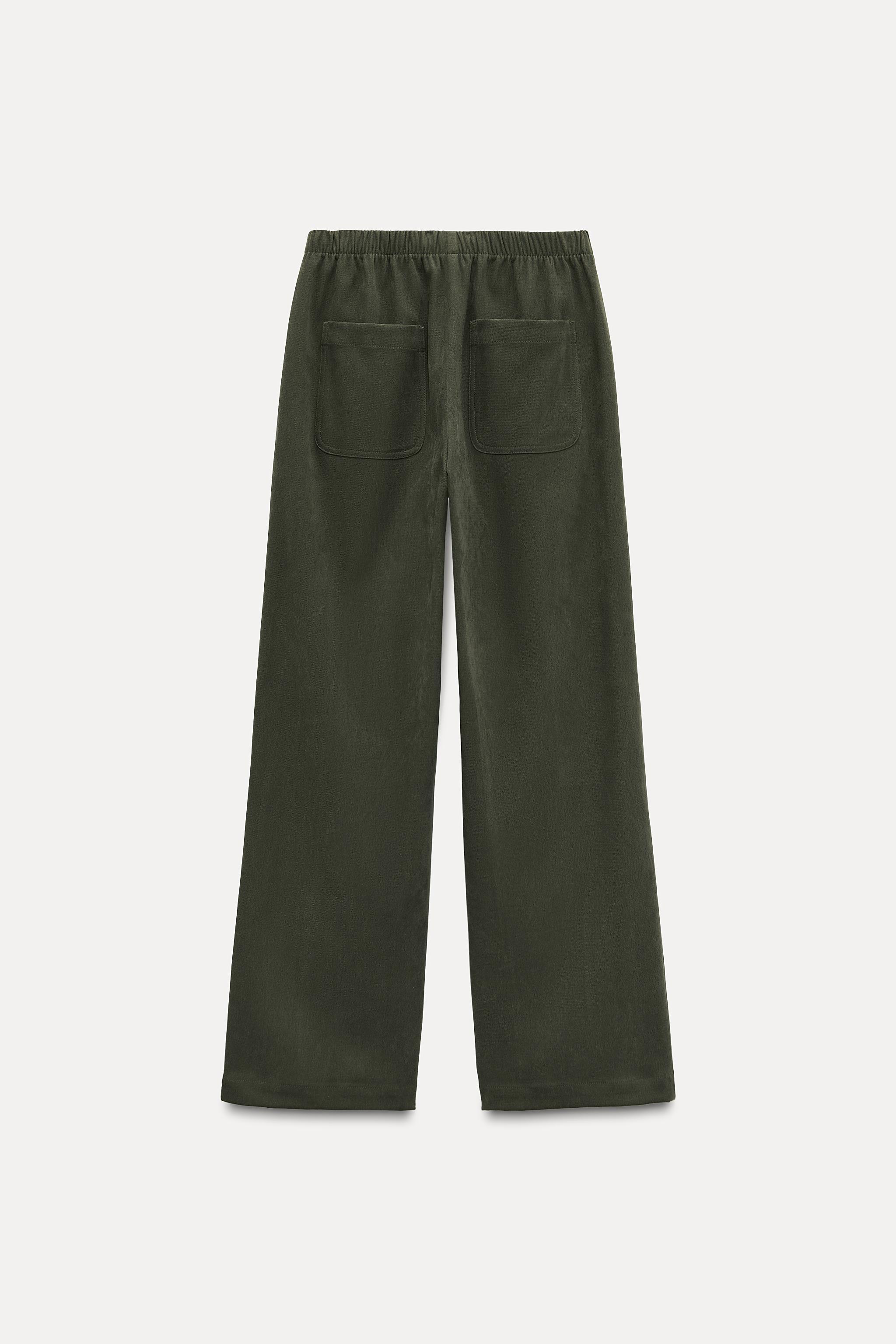 TEXTURED WIDE LEG PANTS Product Image