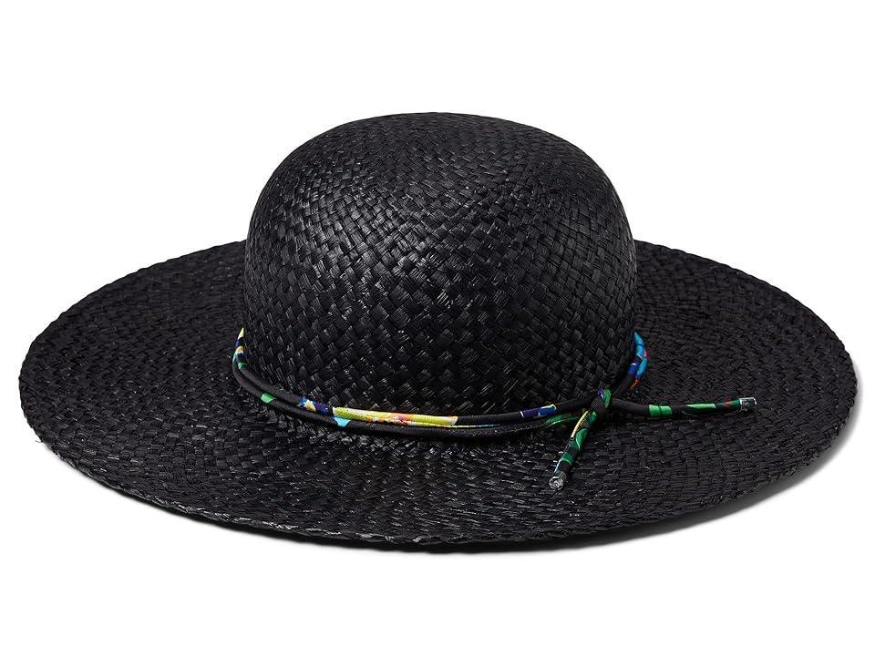 LAUREN Ralph Lauren Raffia Sun Hat with Printed Tie Baseball Caps Product Image